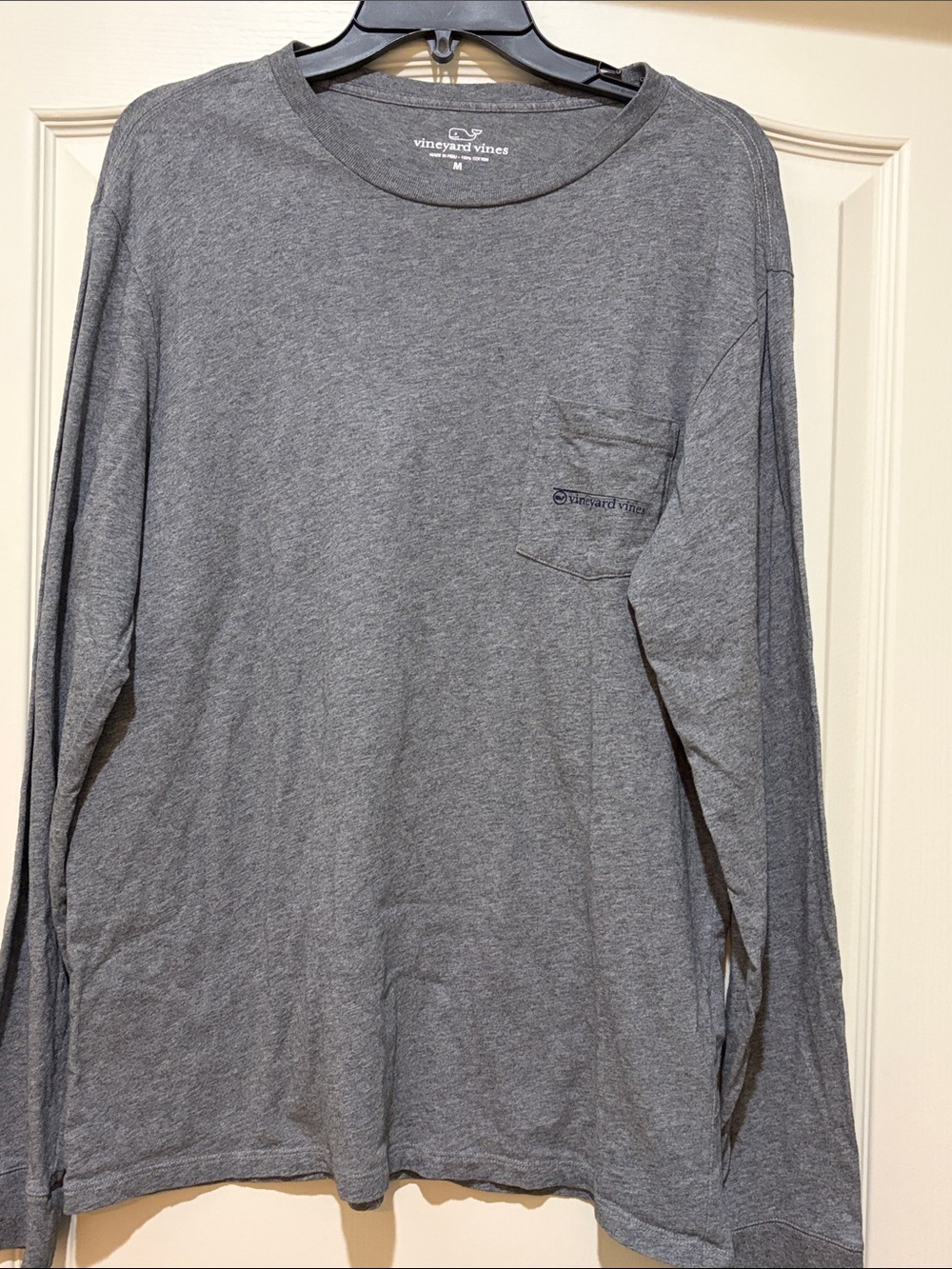 Vineyard Vines Men's Long-Sleeve Pocket Tee — Heather Gray